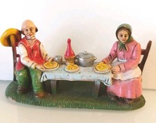 Statuine Presepe Vintage Pastori a Tavola 