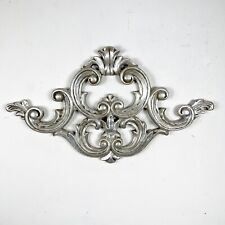 Cimasa antica in legno fregio sovraporta sopra porta intaglio barocco argento 