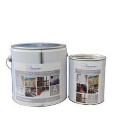 RESINA EPOSSIDICA BICOMPONENTE PER PAVIMENTI LUCIDA 5Kg  A+B AUTOLIVELLANTE