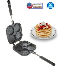 Padella per pancake double face perfetta da forno 4 uova design decorativo crepe