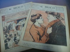 stock "Il Mulo, settimanale anticanagliesco" anni 1911 1918 1919, 18 numeri vari