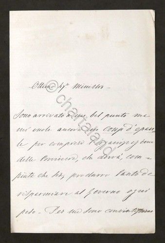Lettera con autografo del