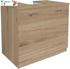 Copricolonna Mobile in Kit da Montare Sottolavabo con 2 Ante Quercia Naturale, L