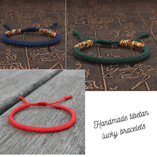 Bracciale corda nodi buddisti