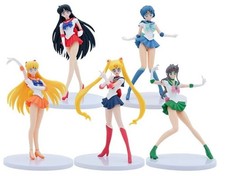 Set 5 action figure Sailor Moon Mars Mercurio Giove Venere anime 7 pollici
