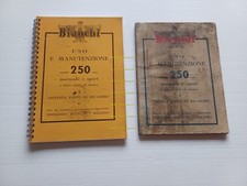 Bianchi 250 Freccia d'Oro 1938 manuale uso + ricambi originale italiano