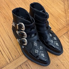 T.U.K. Black Faux Leather