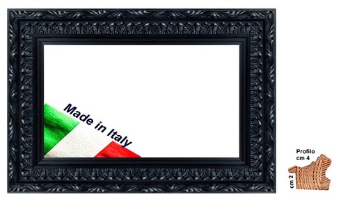Cornice legno nera - in,