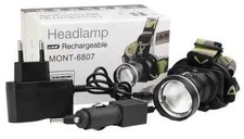 Torcia Frontale Lampada Fronte Ricaricabile Led 800 Lumen Bici Mont-6807 sus