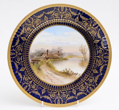 Piatto vittoriano dipinto - , a