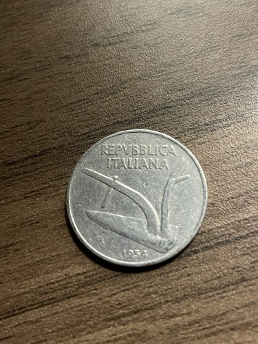 Moneta lire spiga - lire, 1954