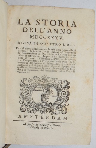 Storia dell anno 1735 - e, 1736