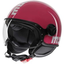 CASCO HELMET MOTO JET MOMO DESIGN FGTR CLASSIC CANDY FUCSIA WHITE  TG S