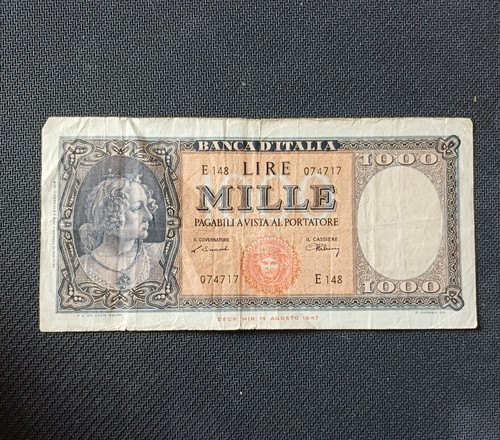 Banconota 1000 lire 1948 - banconota, 10/02/1948