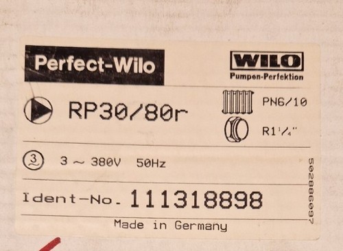Pompa circolazione wilo rp - wilo,