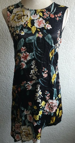 Abito donna nero floreale