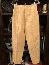 Pantalone Alviero Martini 1'Classe Stampa Oro - Nuovo senza etichette - Taglia 42 (Italia) Taglia 8 (US)