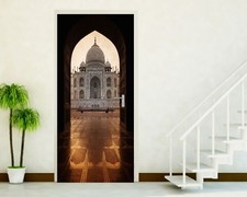 ADESIVI PORTE ADESIVO PORTA WALL STICKERS  PORTA DECORATIVA INDIA TAJ MAHAL P47