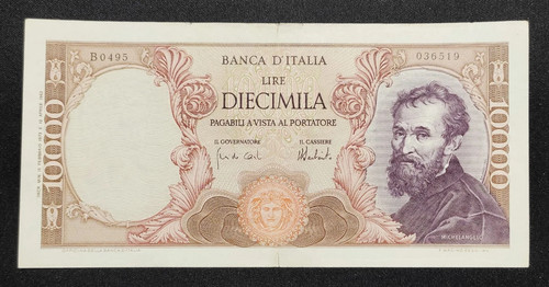 10000 lire michelangelo - 10000,