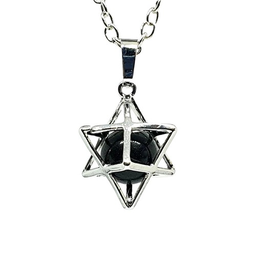 Collana con ciondolo merkaba - con,