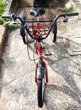 Triciclo per adulti usato colore rosso buone condizioni 5 Cambi campanello 