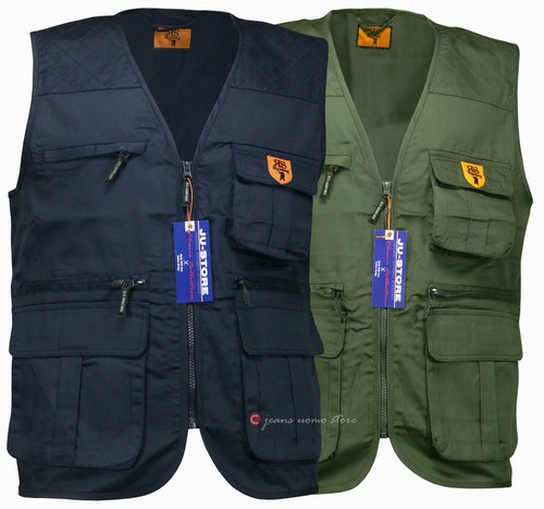 Gilet uomo multitasche - , cotone