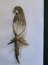 Bijoux SPILLA  SPILLONE a forma di PAPPAGALLO in metallo argentato