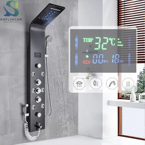 Pannello doccia bagno nero - , spa