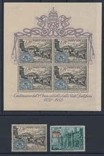 Vaticano 1952, completo vintage 2 valori + 1 foglio carrozza, MNH **
