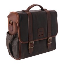 Borsa laterale classic con chiusura a scatto in cotone cerato kaki universale Lo