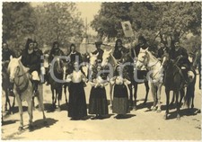 1955 ca FOLKLORE SASSARI Cavalcata Sarda - Gruppo in costume *Foto 15x10 cm