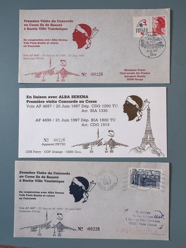 Concorde buste 1er vol - 2,