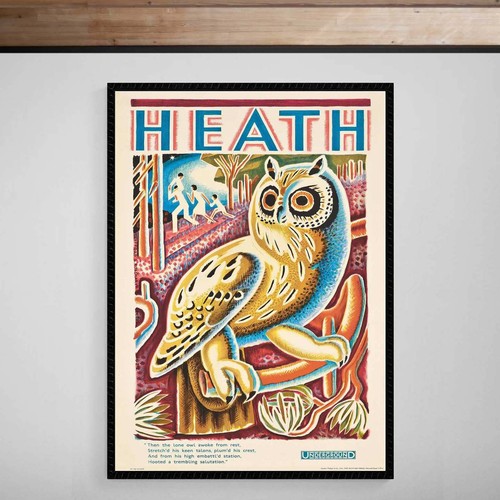 Poster heath owl vintage - poster,