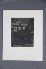 Fritz Schwimbeck acquaforte omicidio terremoto notte buia mistica crimini