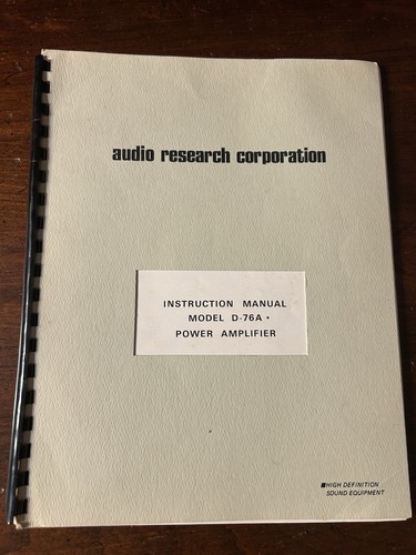 Audio research model 76a - research,
