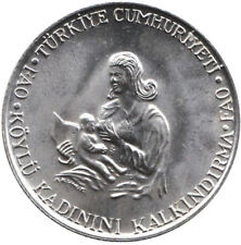 TURCHIA 500 LIRE 1980 FAO ARGENTO BU UNC BORDO FRESATO RARO F.A.O.