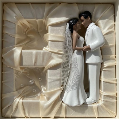 Cake topper sposi base stabile - sposi,