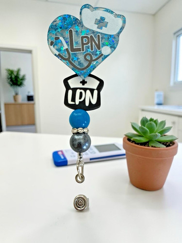 Bobina porta badge con - , perline