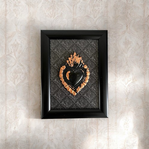 Quadro con cuore - , nero