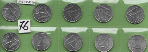 Lotto monete lire del - 10, 10