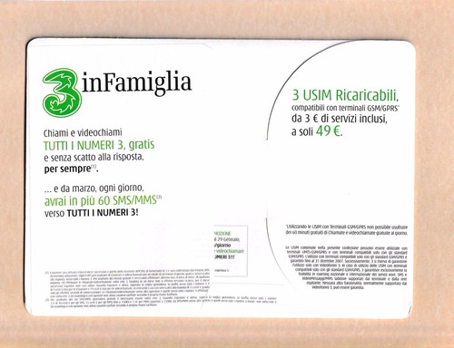 Famiglia sim card - in,
