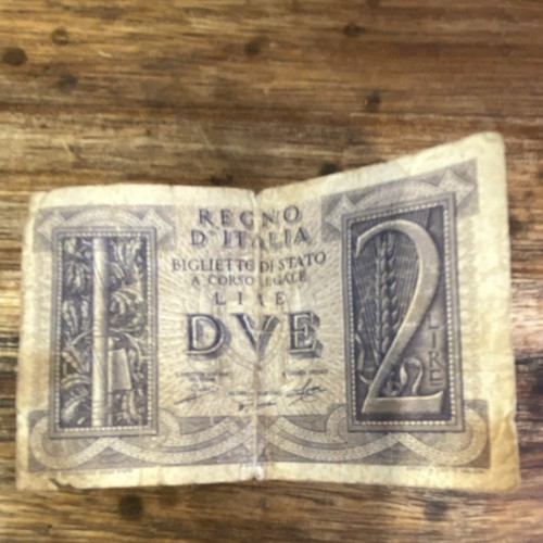 1939 italy lire banknote - 2,
