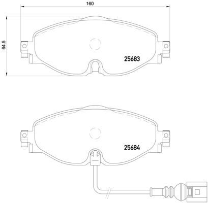 Brembo p85126 kit pastiglie - p85126,