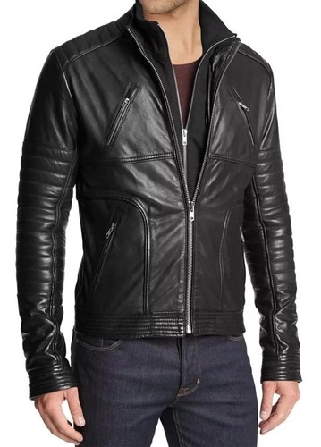 Giacca nera motociclista - giacca,