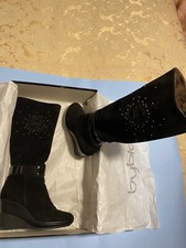 Biblos Originale Stivali Alti Donna,n.37,colore nero,camoscio