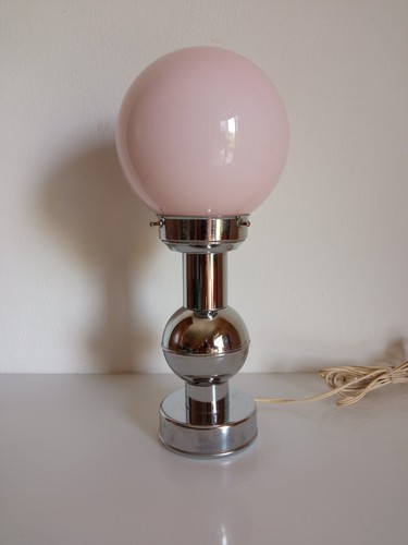 Lampada tavolo cromata e - tavolo,