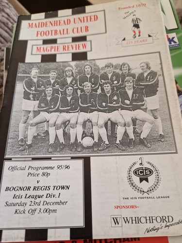 Maidenhead united bognor - maidenhead,