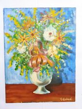 GAGLIARDI GIUSEPPE OLIO SU TAVOLA TELATA VASO CON FIORI NATURA