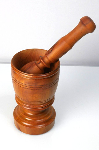 Mortaio legno vintage - mortaio,
