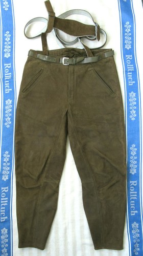 Pantalone pelle verde lungo - verde,